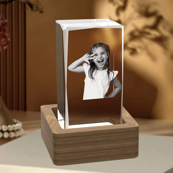 3D Gambar dalam Kubus Kaca – Hadiah Kristal Potongan Berlian di