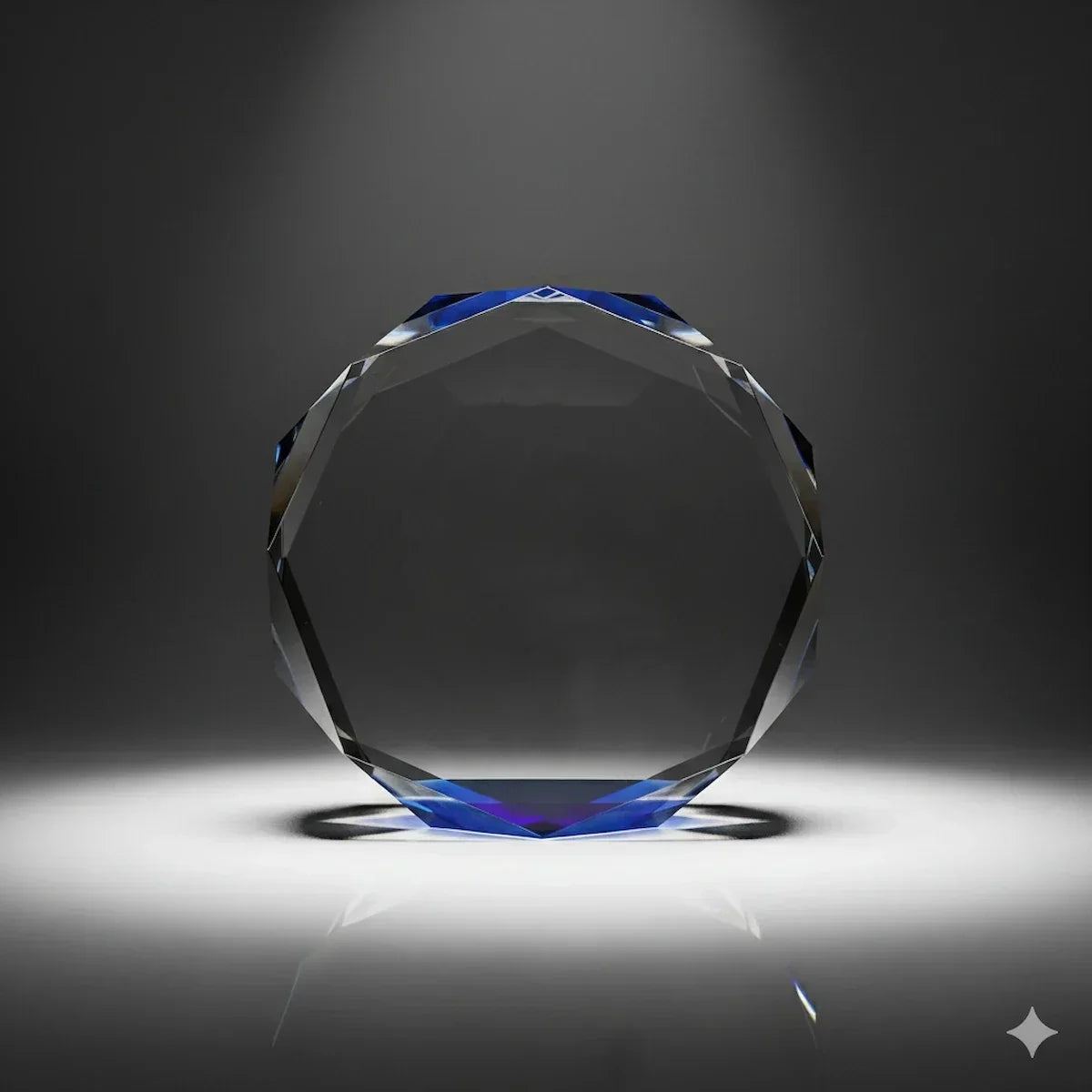 Personalised Octagon Crystal Trophy – Laser Engraved Crystal Award