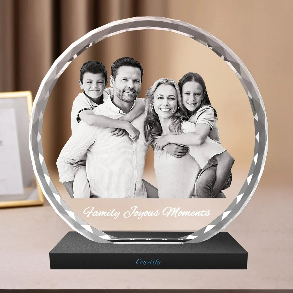 XLarge sunflower-style 3D crystal photo gift with custom engraving. Order online with free shipping in Australia.