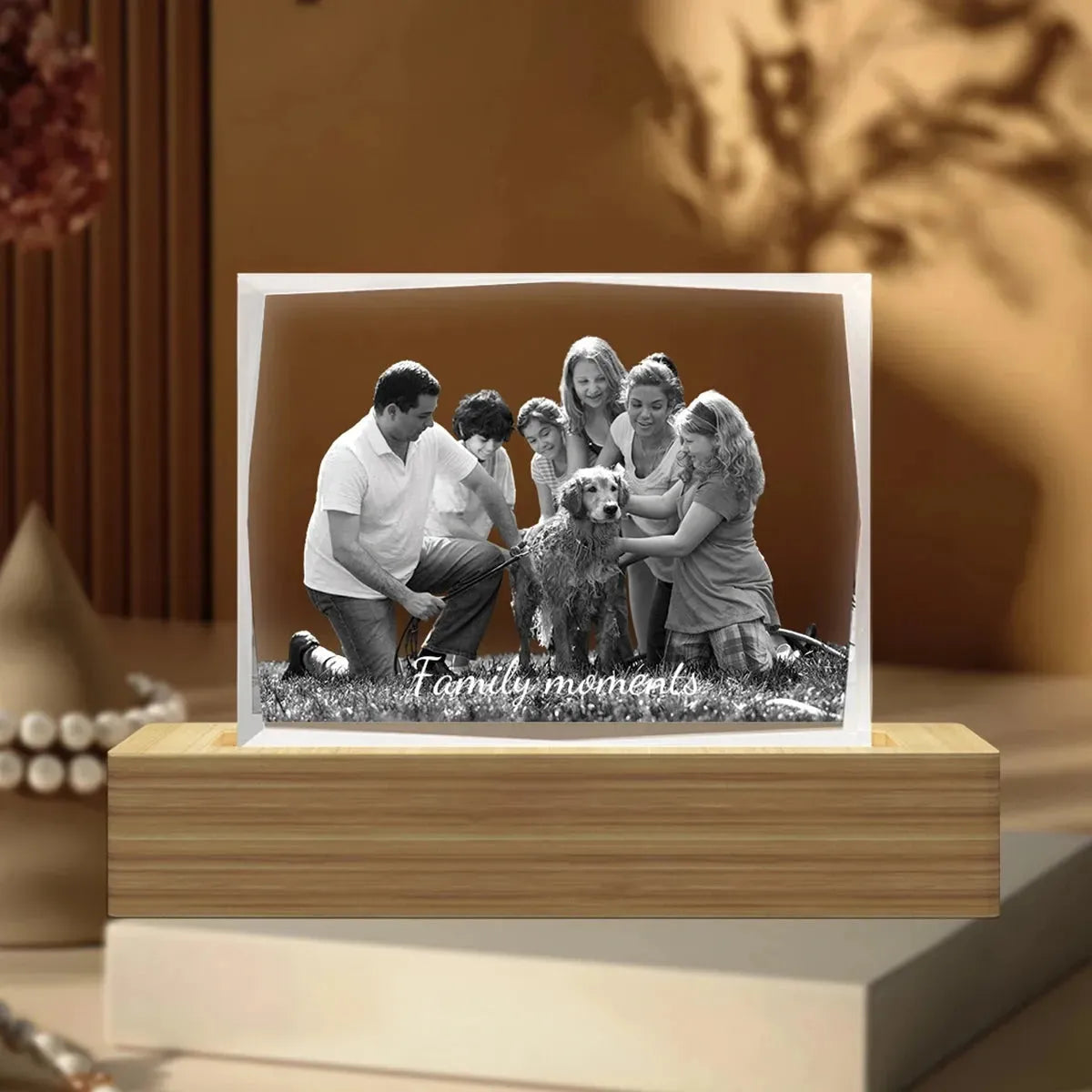 XL faceted 3D glass picture frame, perfect for group or landscape photos. Order online with free shipping.