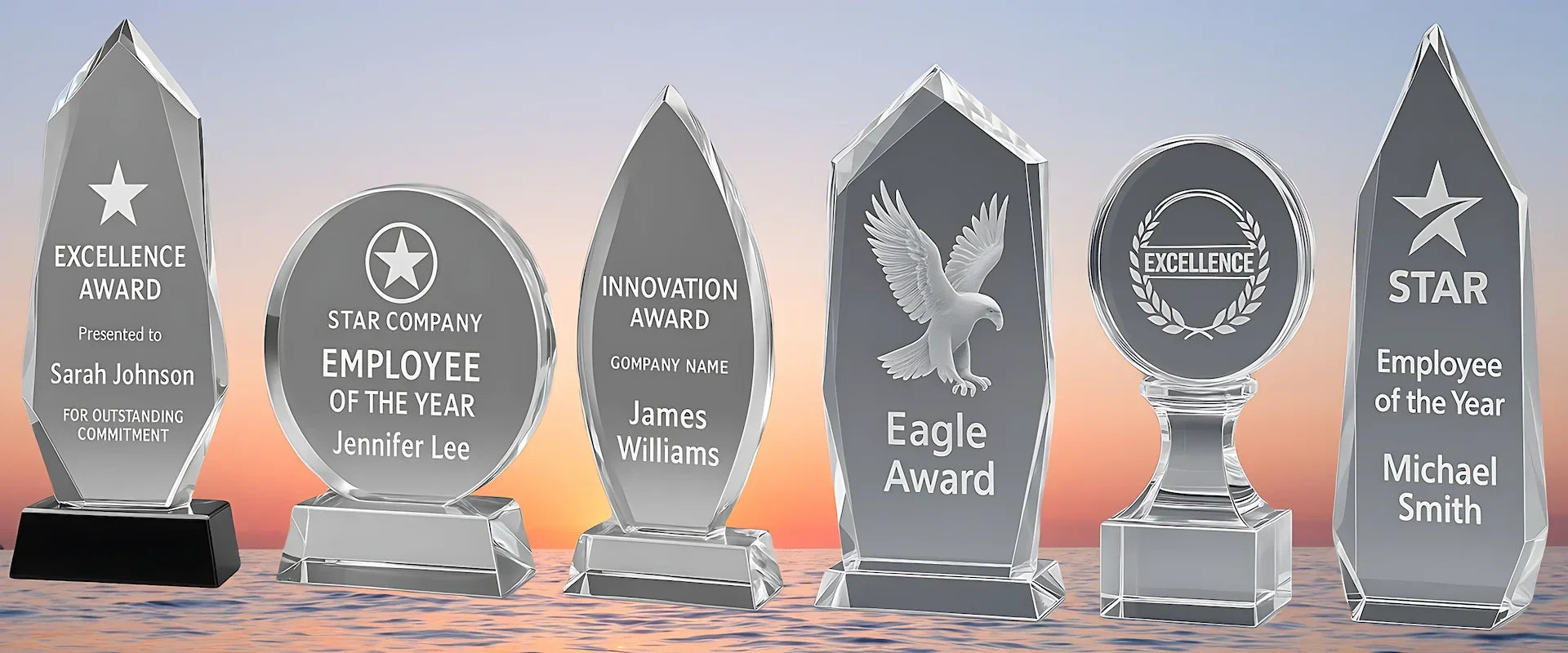 Custom 3D Crystal Awards & Trophies Collection - Pc