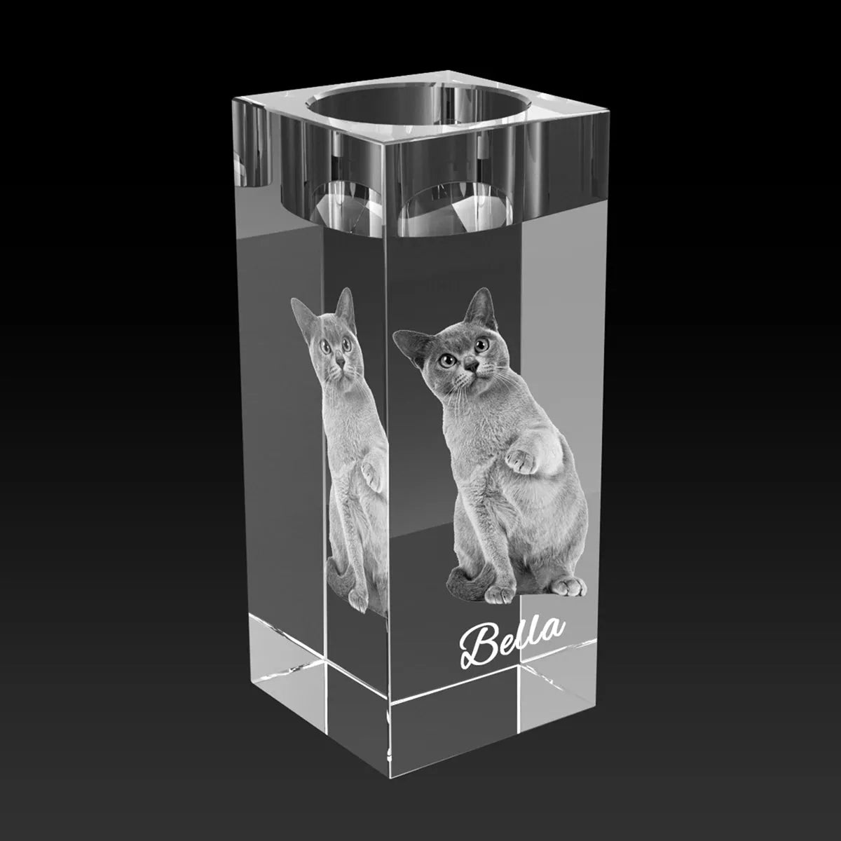 3D photo candle holder without stand – handcrafted in Australia, custom order available