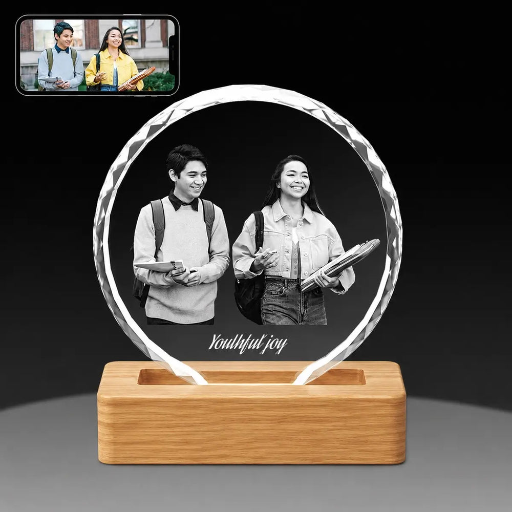 3D sunflower design crystal picture gift shown on black background – Australian made, ships free