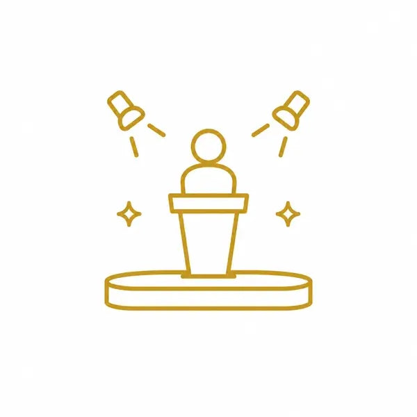 3D model crystal award icon for corporate events, business networking and event recognition