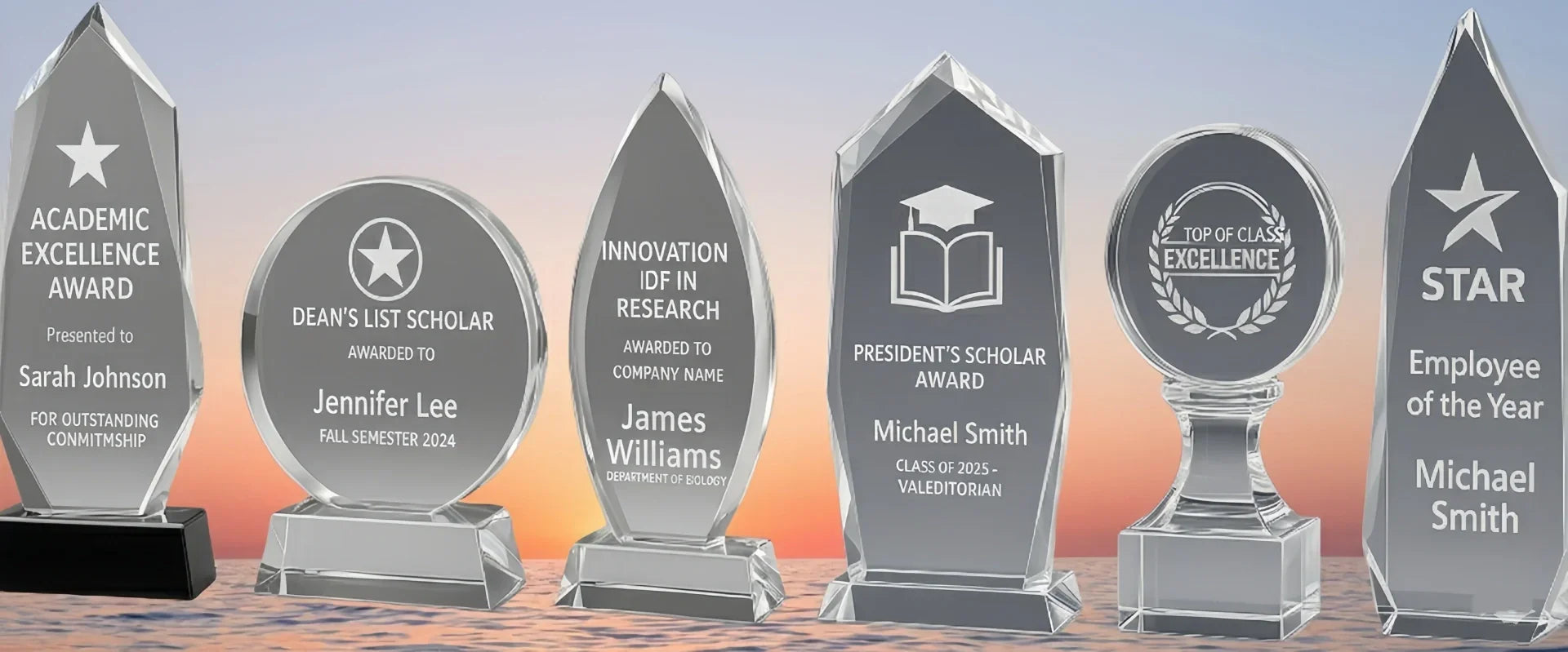 Academic Achievement Awards crystal Trophies for pc