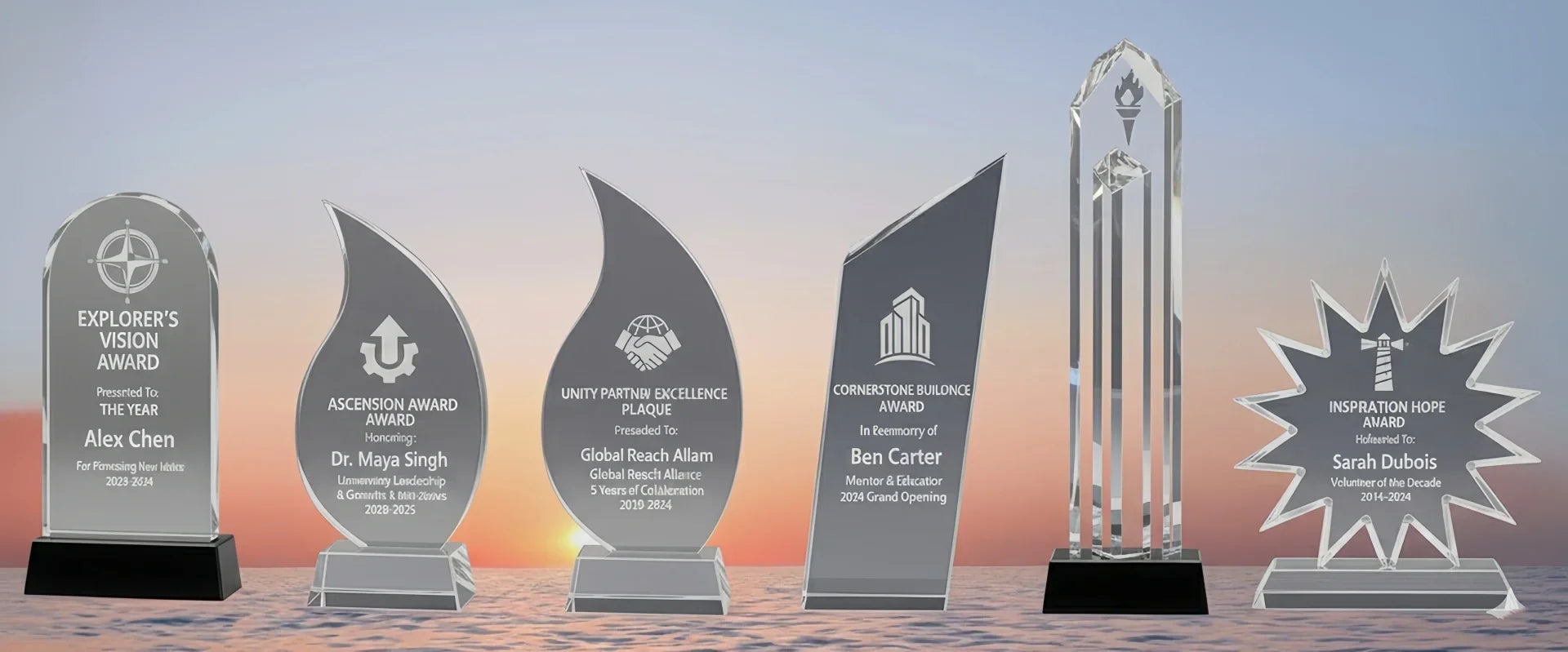 Commemorative Plaques crystal Trophies for Pc