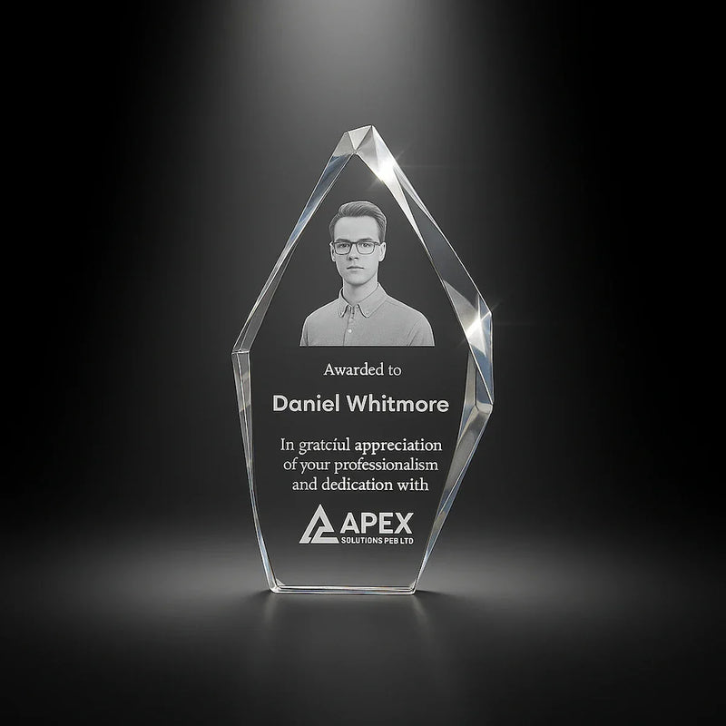 Custom Crystal awards & trophies - Iceberg shape