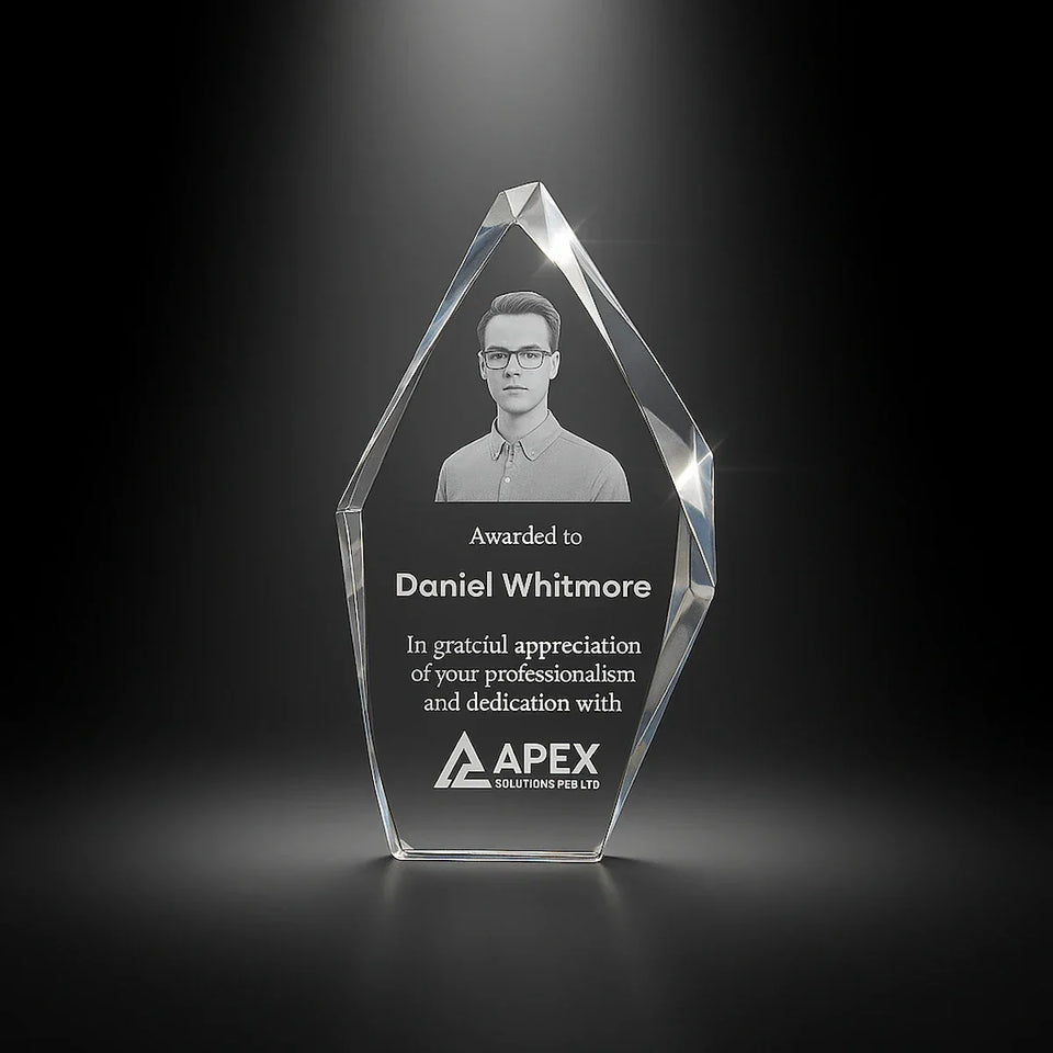 Custom Crystal awards & trophies - Iceberg shape