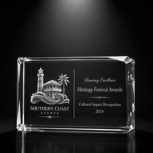 Custom Crystal Awards & Trophies - Faceted edge