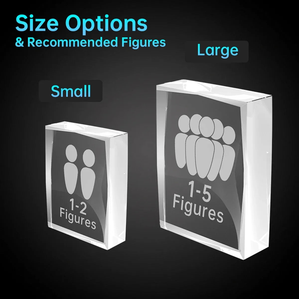 Custom size options for diamond cut crystal photo frame – handcrafted in Australia, order online
