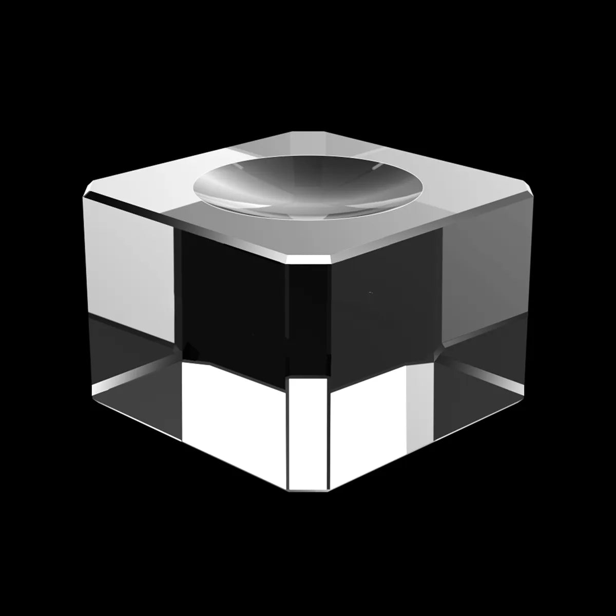 Crystal base for crystal ball display - Angled View