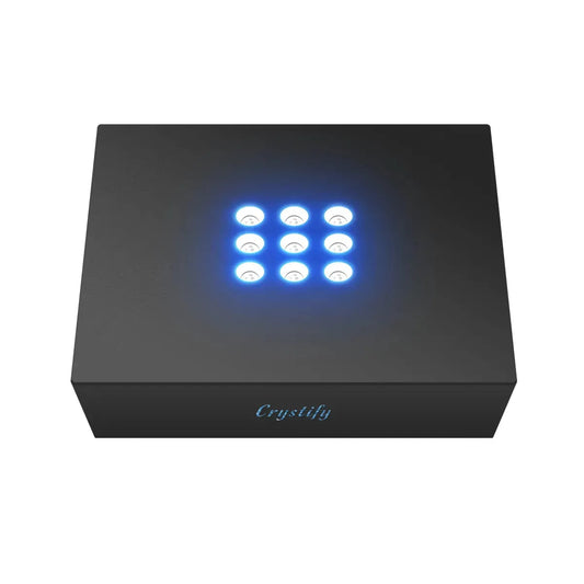 Crystify 7x7cm plastic LED light base for illuminating custom 3D crystal photo blocks. Order online with free shipping in Australia.