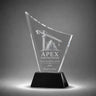 Custom Curved Crystal Trophy