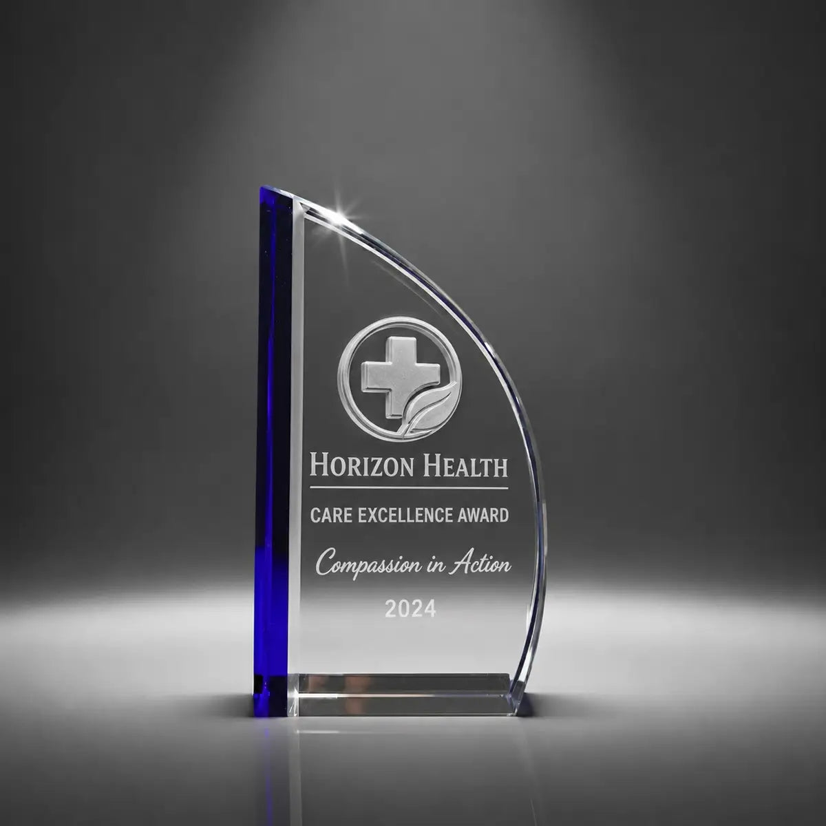 Custom Sail Crystal Trophy – Laser Engraved Crystal Award