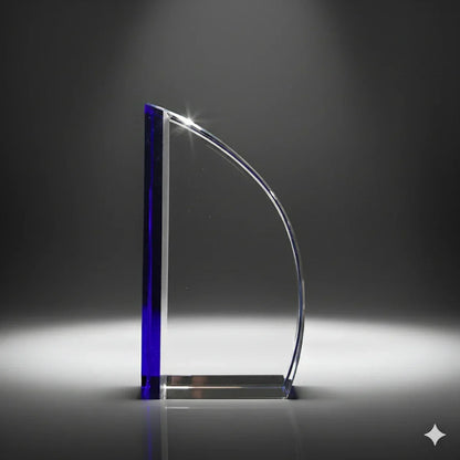 Custom Sail Crystal Trophy – Laser Engraved Crystal Award
