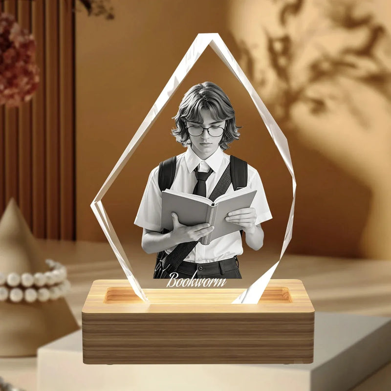 Personalized large crystal gift in jagged iceberg design. Shop online with free Aussie shipping.