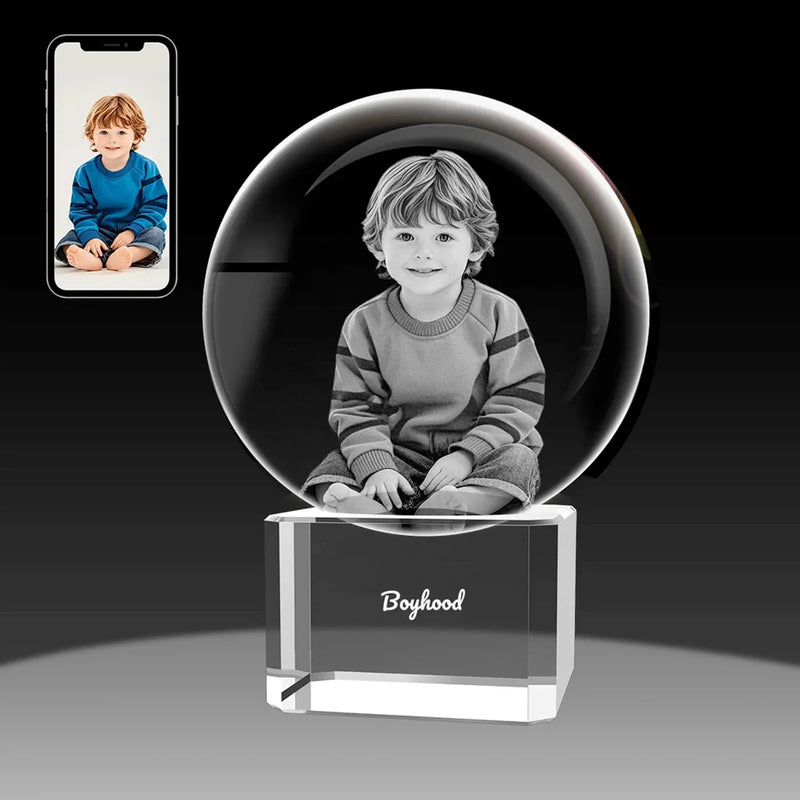 Large 3D crystal ball with personalised laser engraving – Australian made, perfect as a statement gift with free shipping
