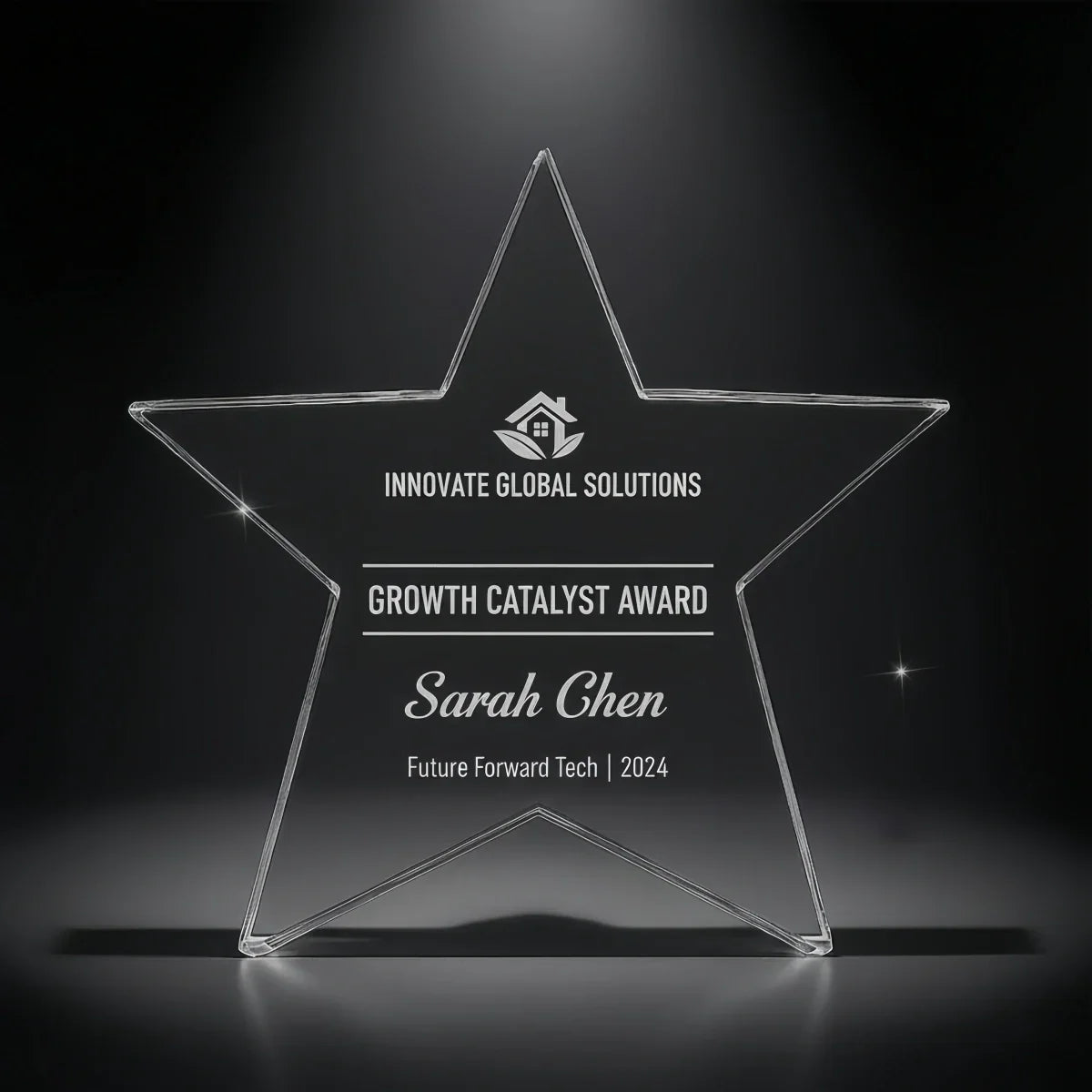 Custom star-shaped crystal corporate promotional gift