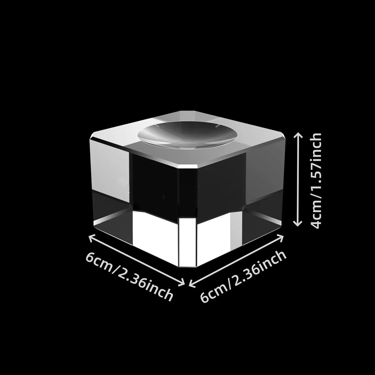 Small Crystal base for crystal ball display - Dimensions Diagram