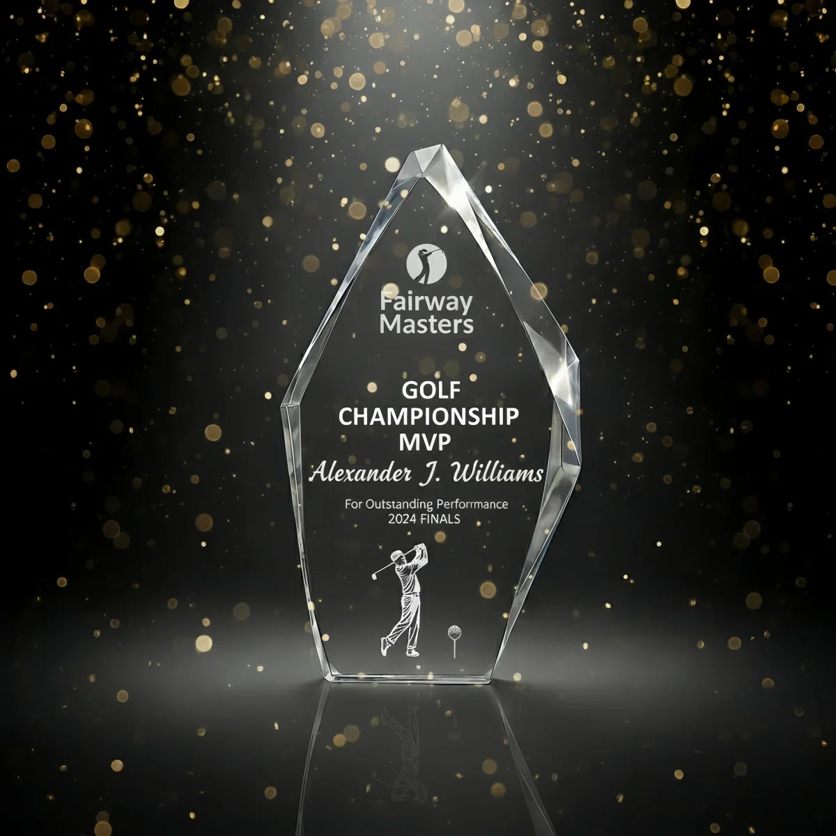 Iceberg crystal trophy for outstanding sports performance