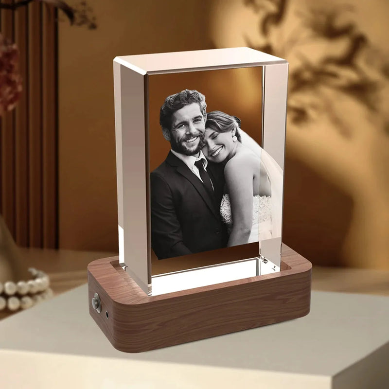 XL 3D crystal photo frame for wide or group photos. Order online with free shipping in Australia.
