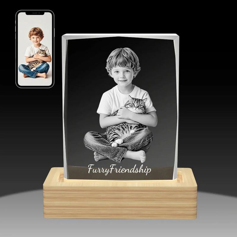 Crystify extra-large faceted crystal frame for bold 3D photo displays. Shop online with free shipping.