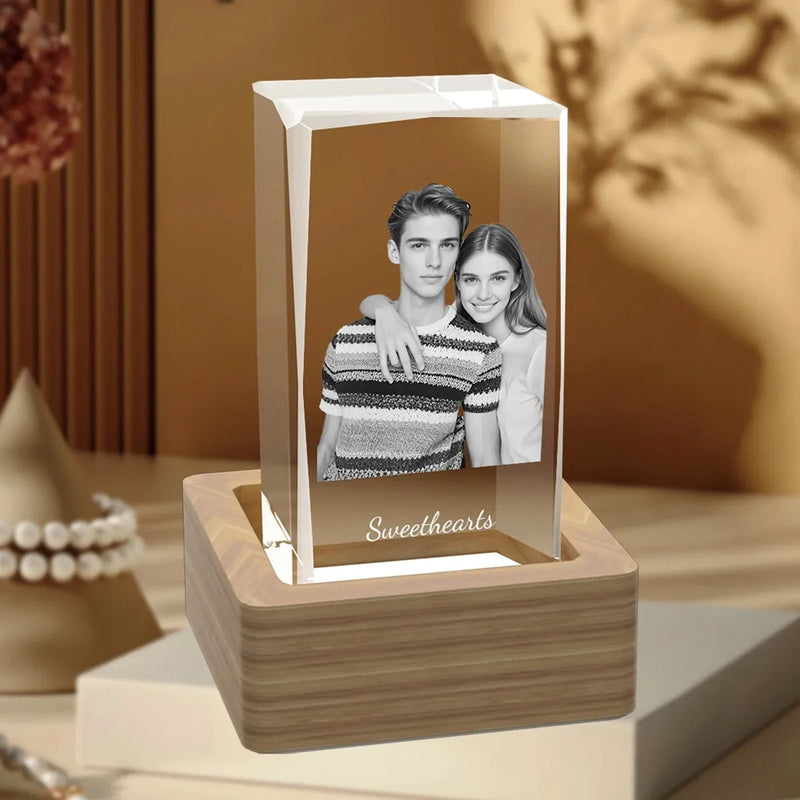 XL 3D image in glass cube for panoramic or group portraits. Buy online with free shipping in Australia.