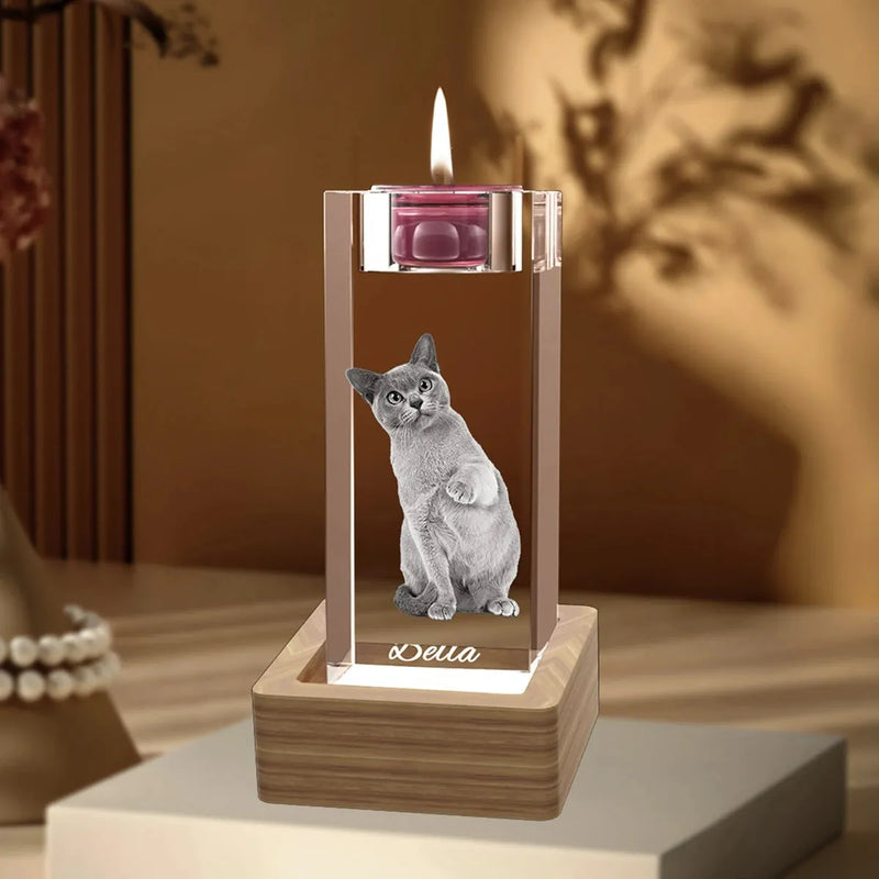 Crystify XXL crystal candle stick featuring custom 3D photo. Buy online today.