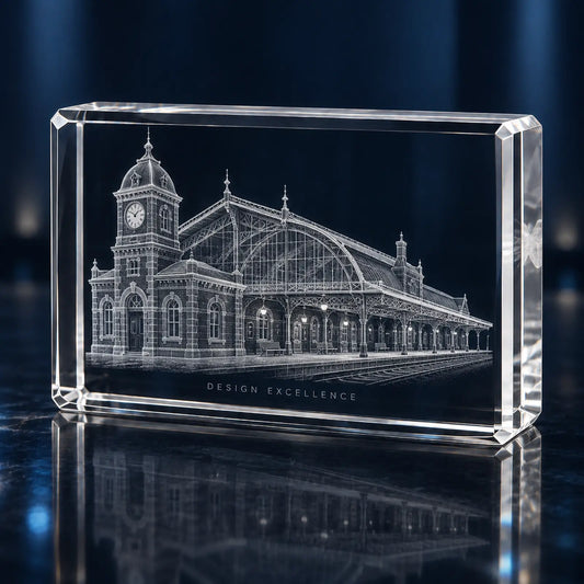 Custom 3D Architectural Crystal Award - Landscape