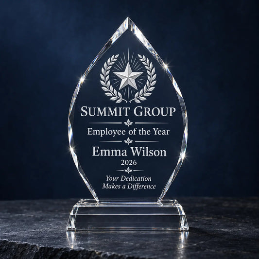 Personalised Arrowhead Crystal Employee Award