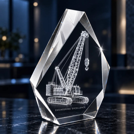 Personalised 3D Model Crystal Award - Iceberg