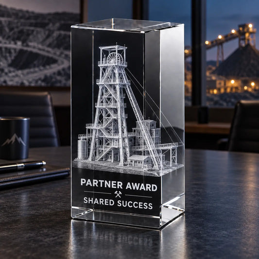 Custom 3D Mining Crystal Award - Cube