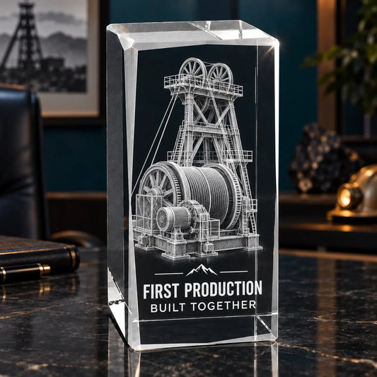 Custom 3D Mining Crystal Award - Faceted Cube