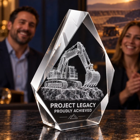 Custom 3D Mining Crystal Award - Iceberg