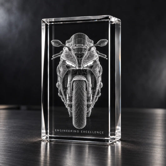 Personalised 3D Model Crystal Award - Portrait