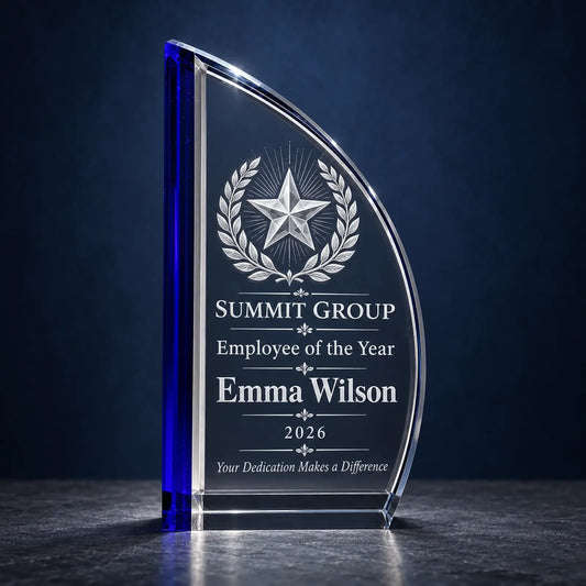 Personalised Sail Crystal Employee Award