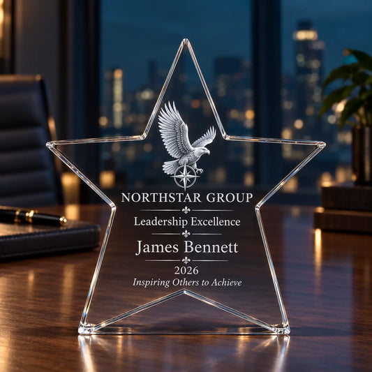 Personalised Star Crystal Employee Award