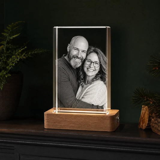 Personalised 3D Crystal Wedding Anniversary Gift – Portrait