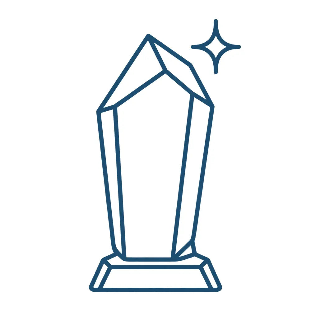 Premium K9 optical crystal award outline icon