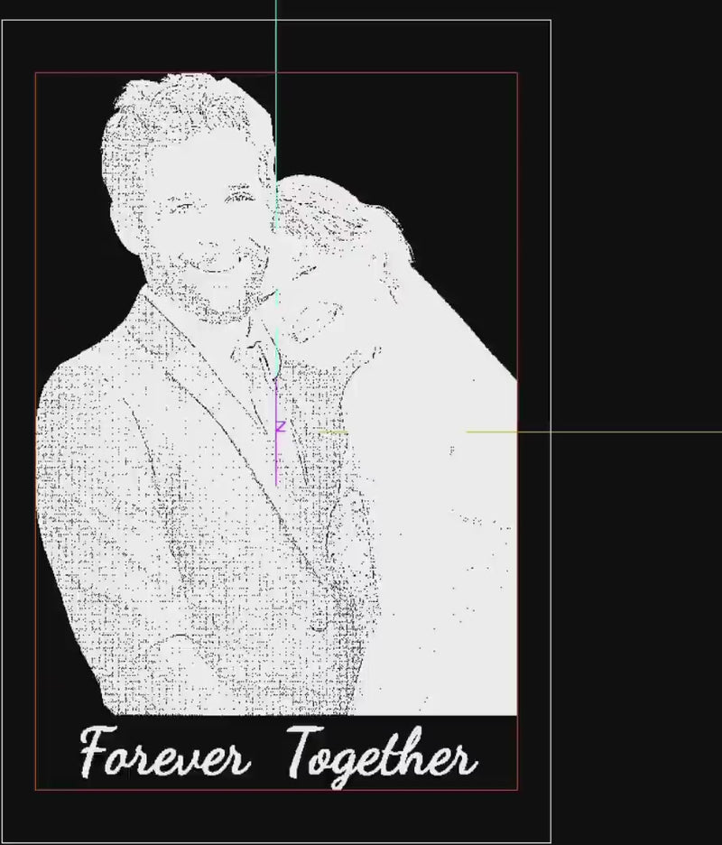 Crystal photo frame - 3D model preview