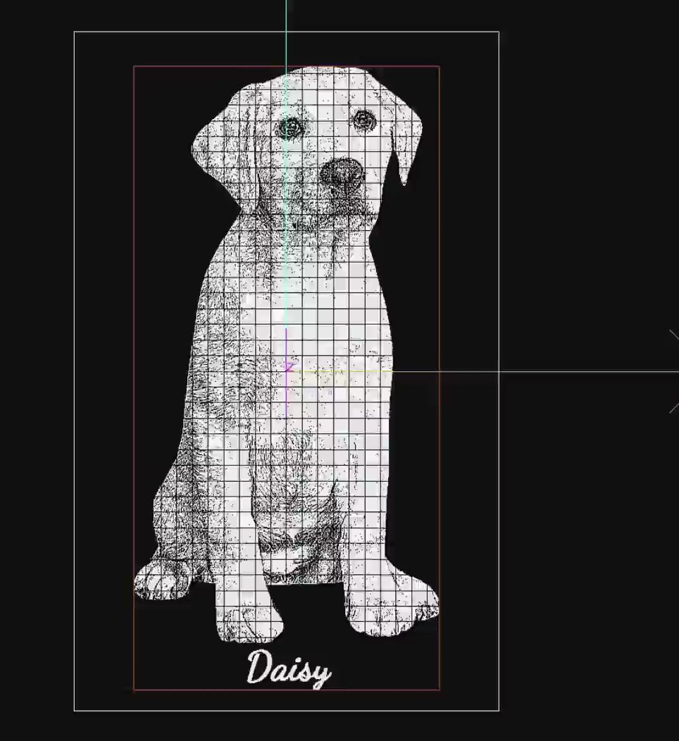 Crystal photo Cube - 3D model preview