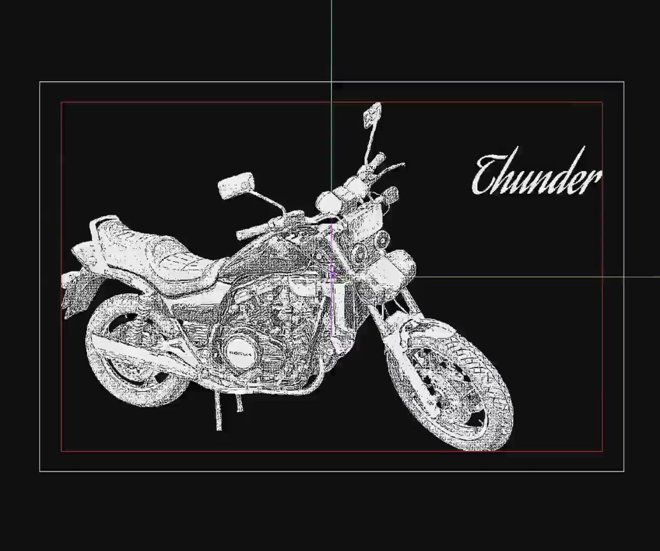 Crystal picture frame - 3D model preview